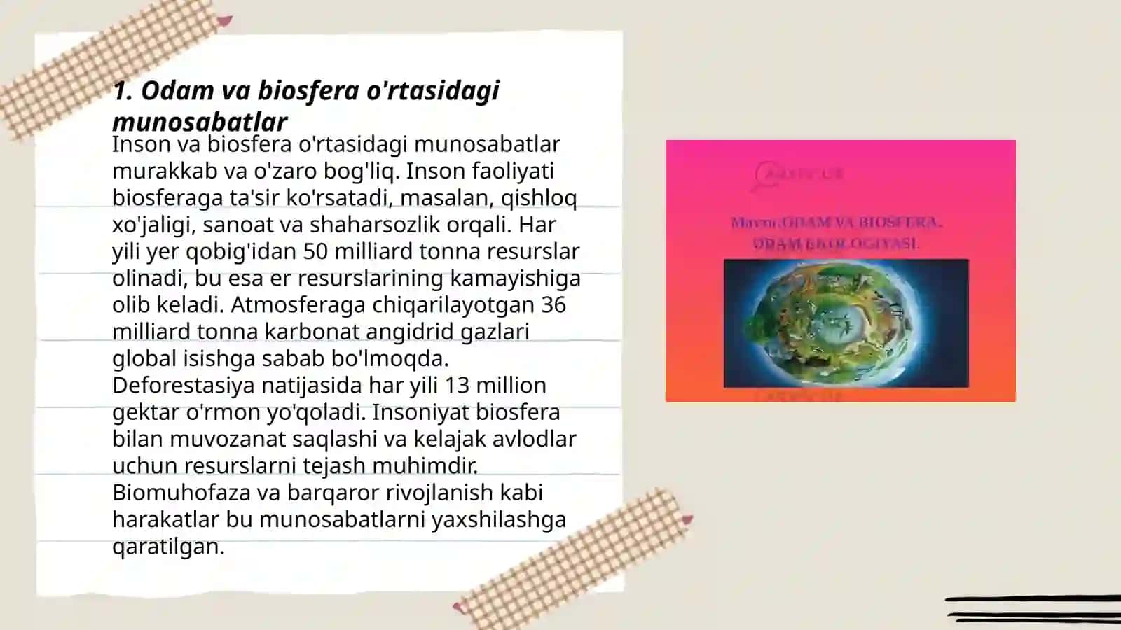 Odamlar va biosfera. Odamlar etologiyasi 3