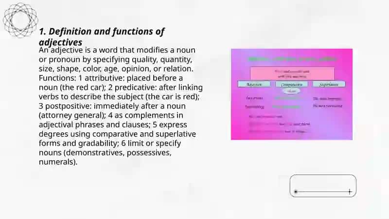 The adjective 3