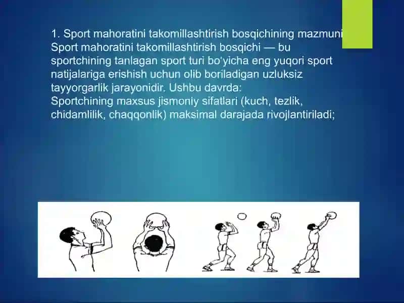 Sport mahoratini takomillashtirish bosqichi 3