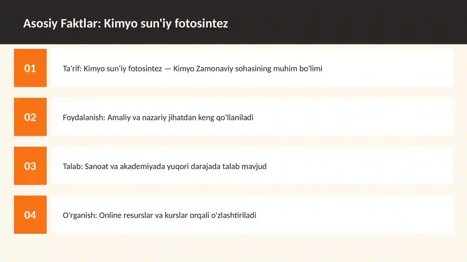 Kimyo sun'iy fotosintez 3