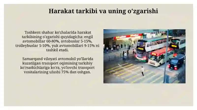 Transport harakatini tavsiflovchi asosiy koʻrsatkichlar 3