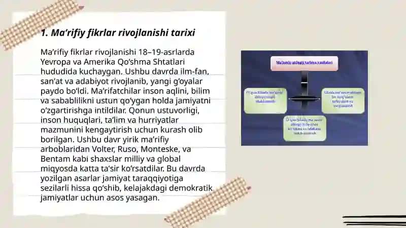 Maʼrifiy fikrlar taraqqiyoti va ularning tarixiyligi 3