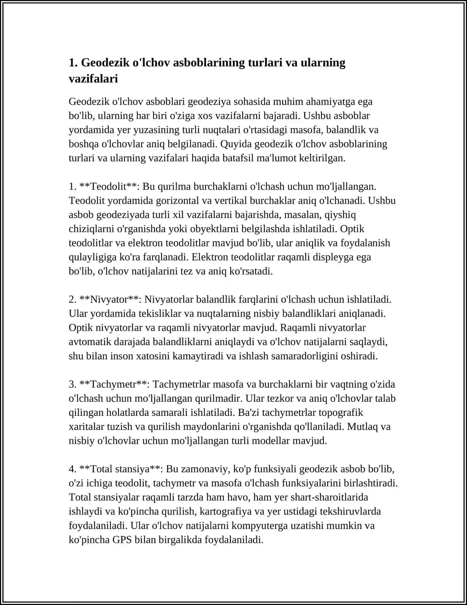 GEOMATIKA MUHANDISLIGI - MUSTAQIL ISH 3