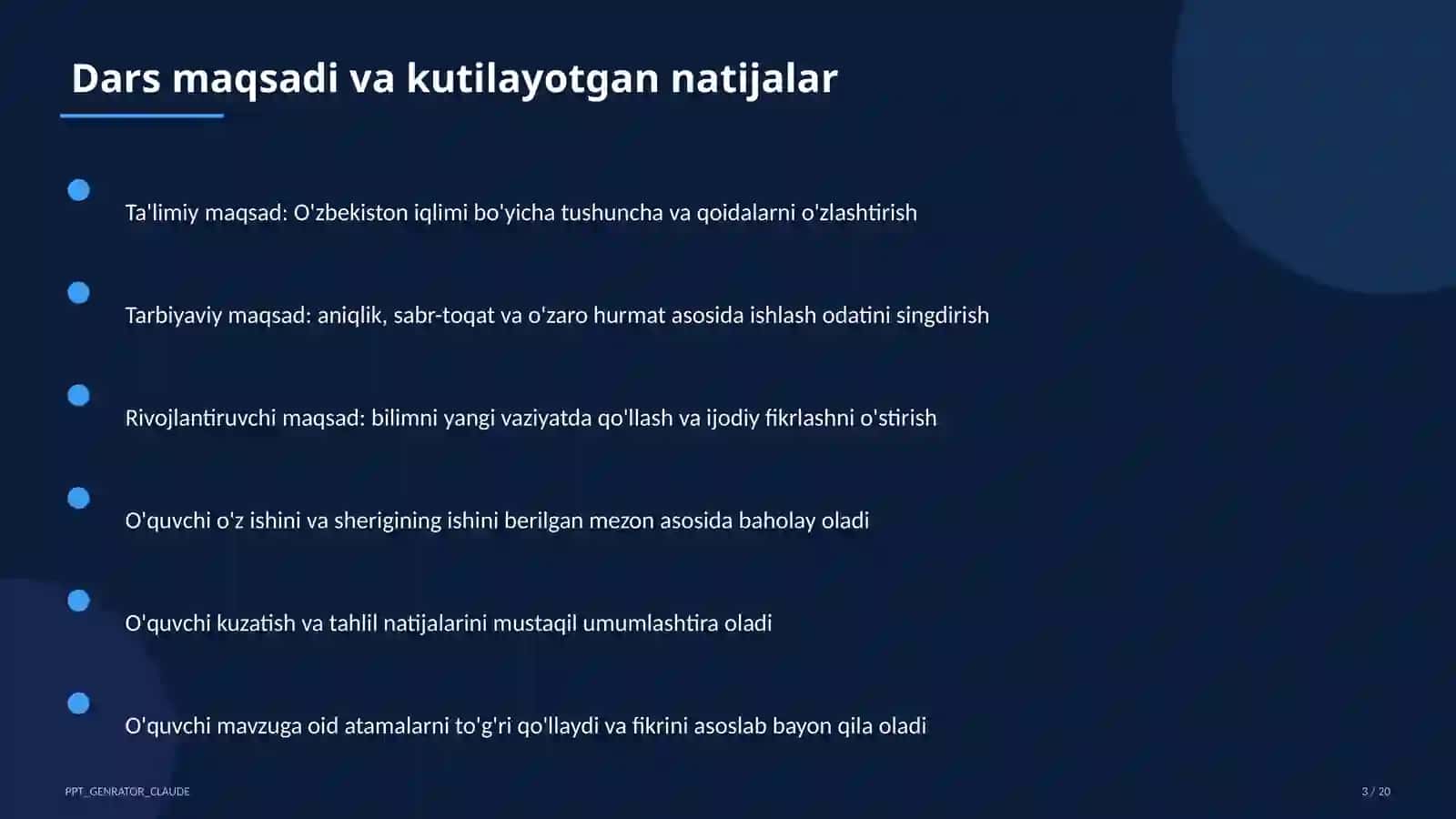 O'zbekiston iqlimi (8-sinf) 3