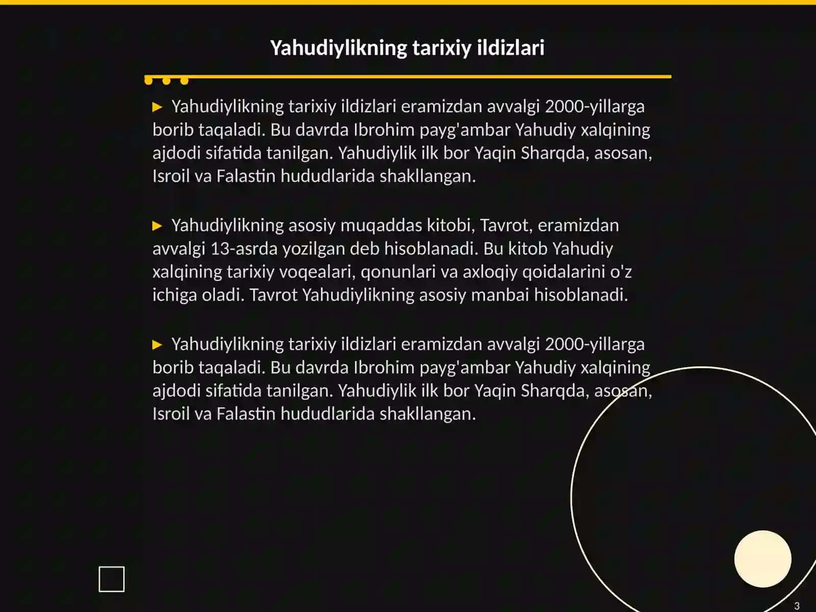 Milliy dinlar 3