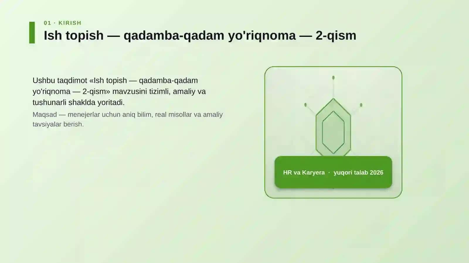 Ish topish — qadamba-qadam yo'riqnoma — 2-qism 3