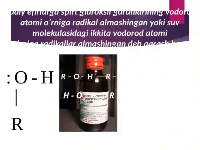 Oddiy efirlar. Olinishi va xossalari 3