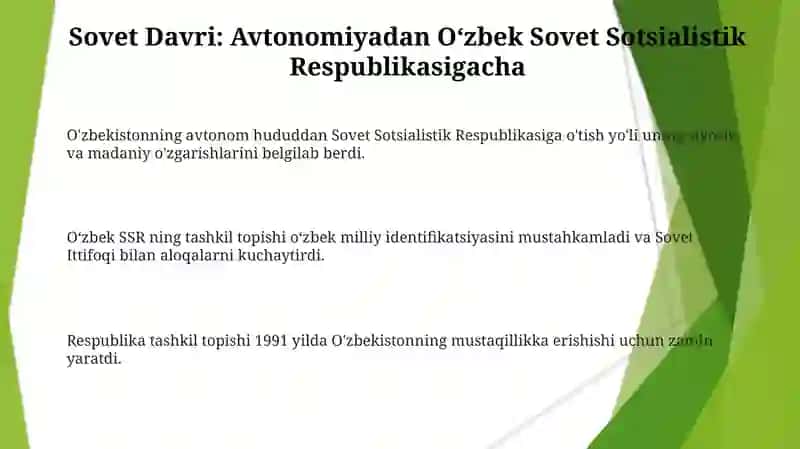 Mustaqil oʼzbekiston Respublikasi tashkil topishining tarixiy ahamiyati 3