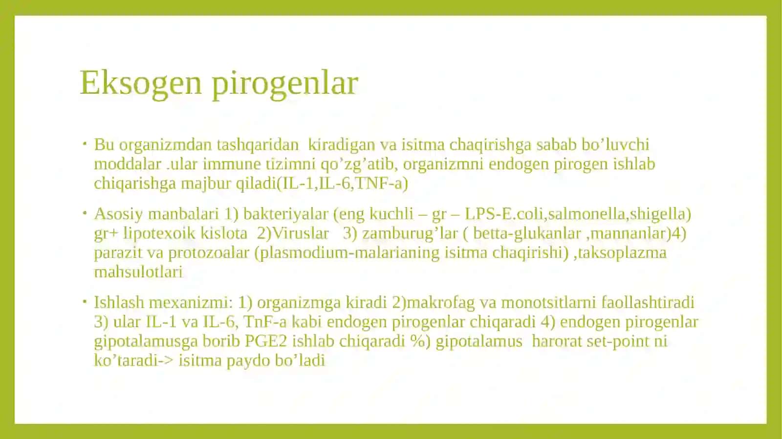 Pirogen moddalar 3