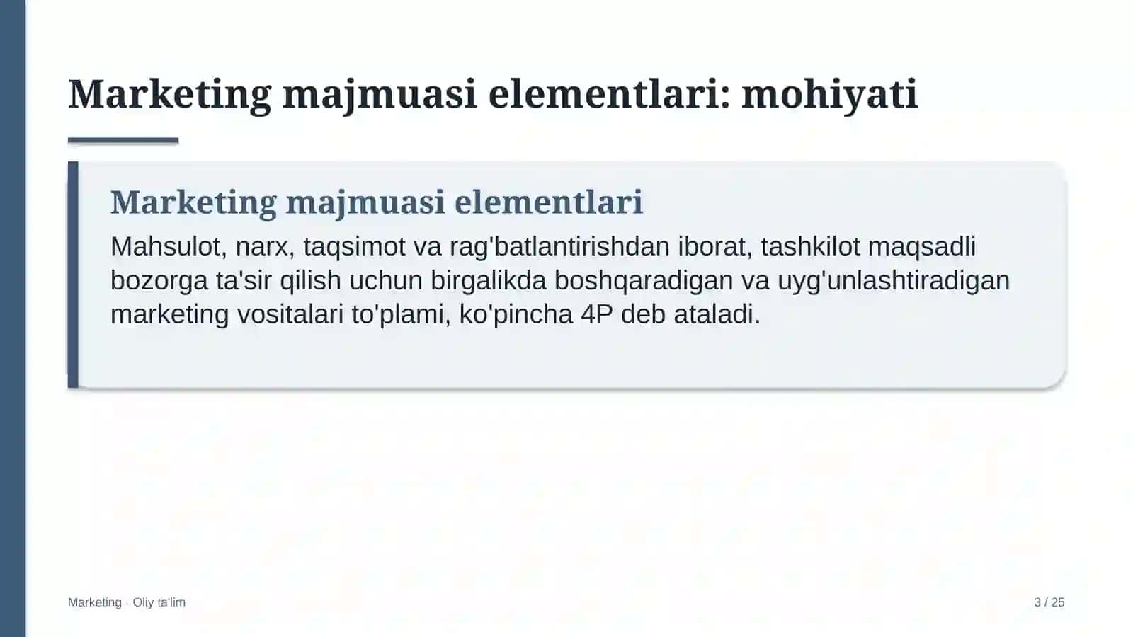 Avtomobil transportida marketing majmuasi elementlari 3