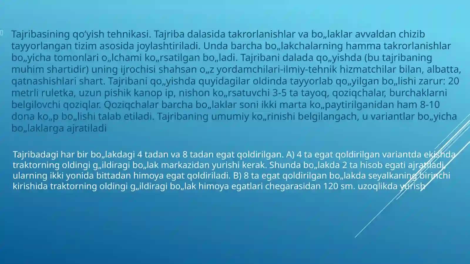 Dalatajribalar 3