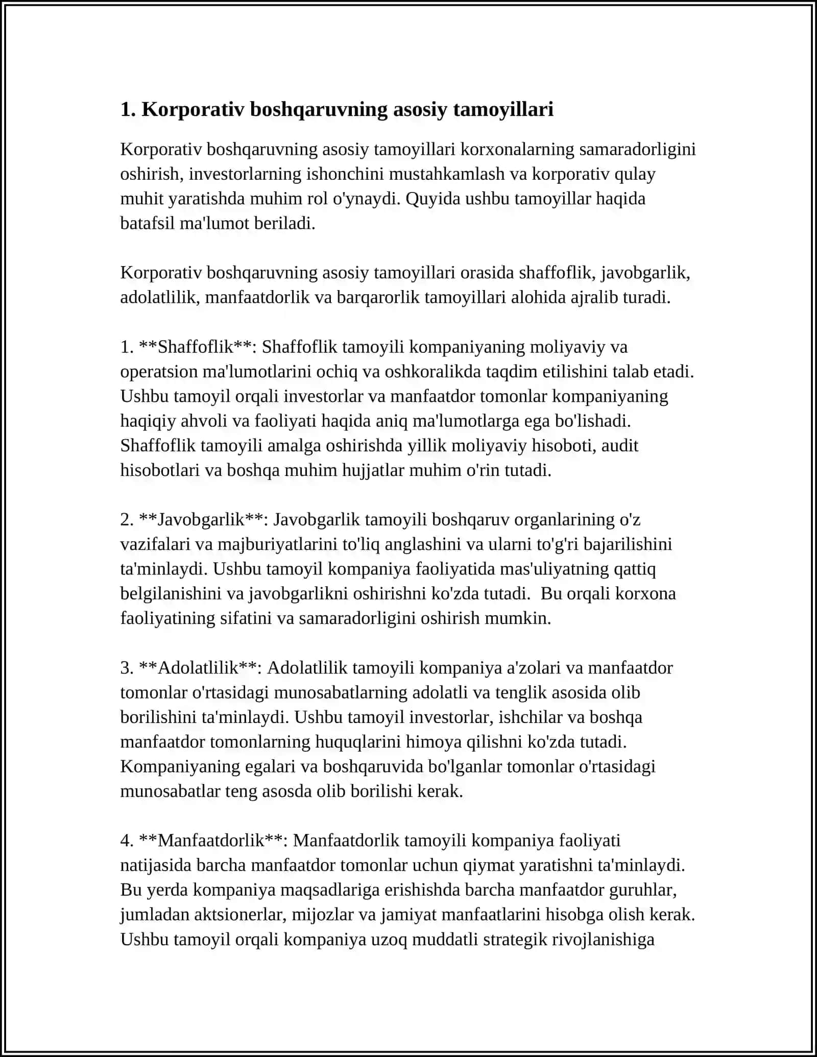MUSTAQIL ISH Mavzu: KORPORATIV BOSHQARUVINING TIZIMI VA MODULLARI 3