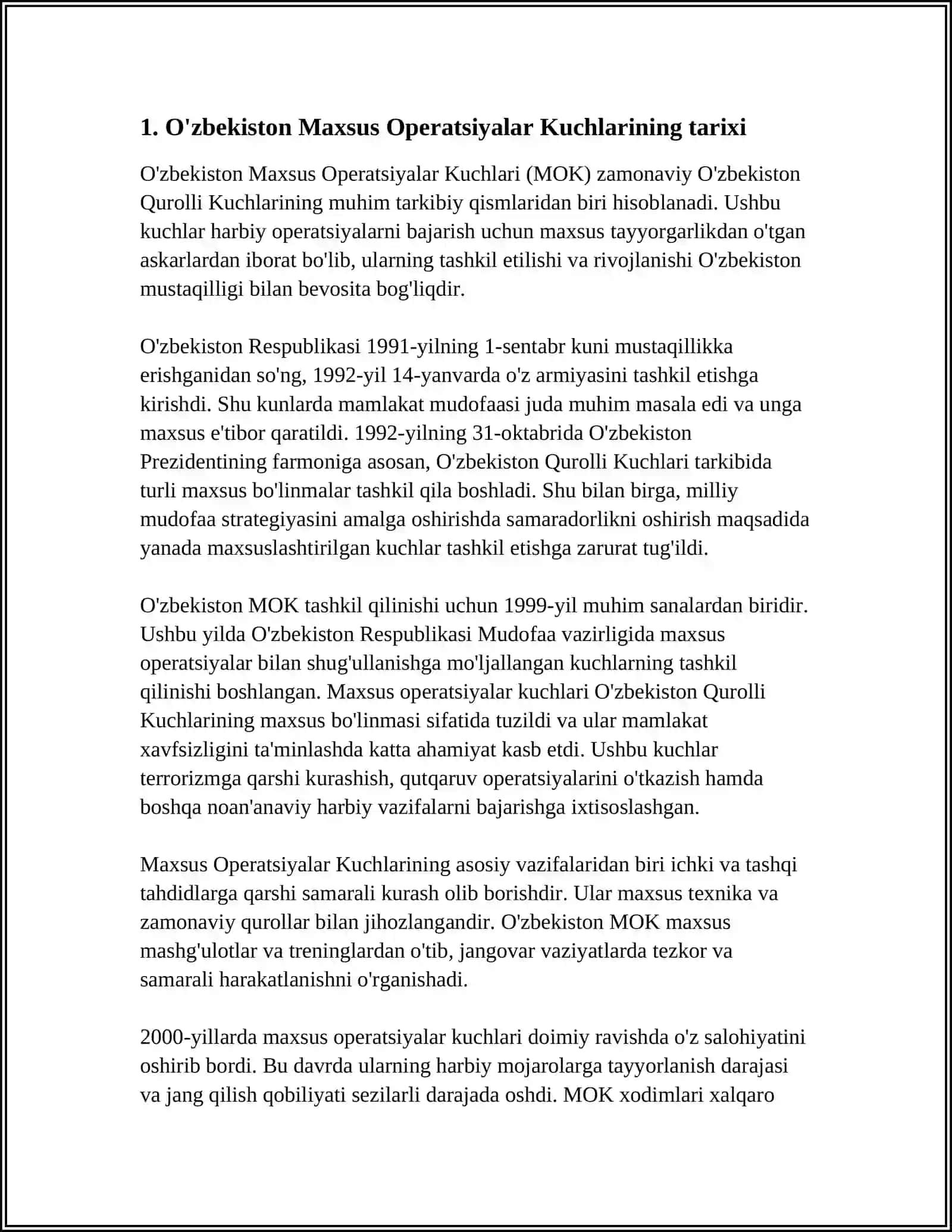 O‘ZBEKISTON MAXSUS OPRATSIYALAR KUCHLAR 3