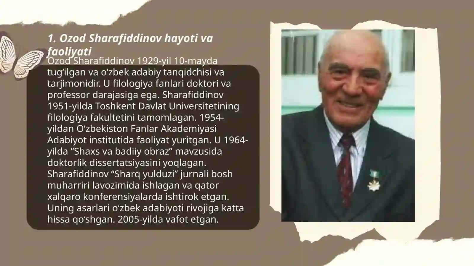 Ozod Sharafiddinovning hayoti va faoliyati 3