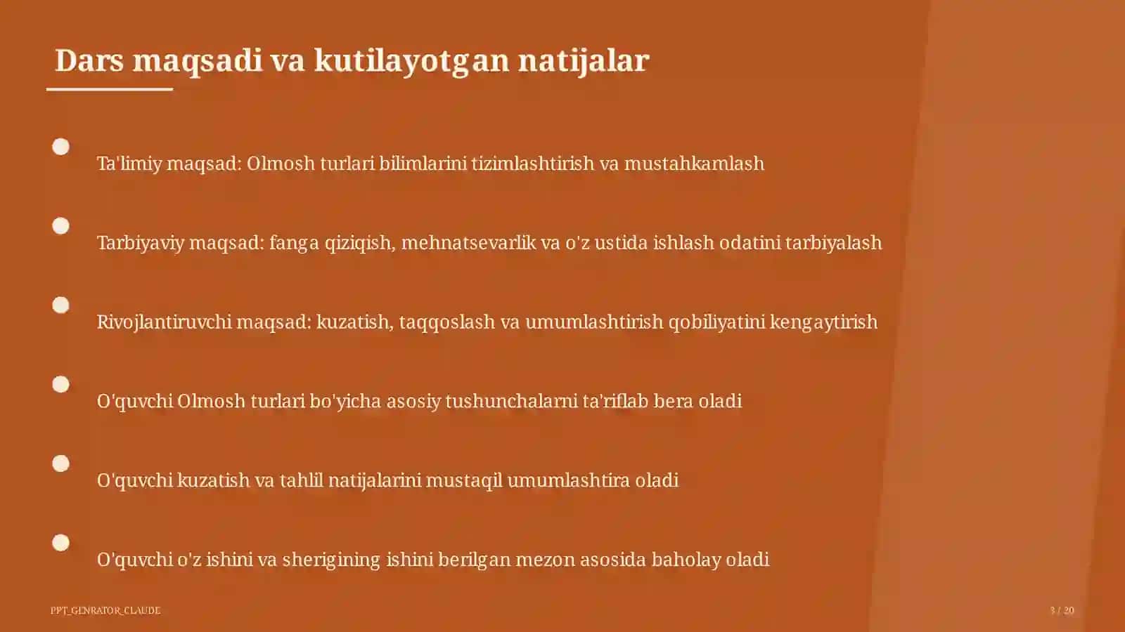 Olmosh turlari (6-sinf) 3