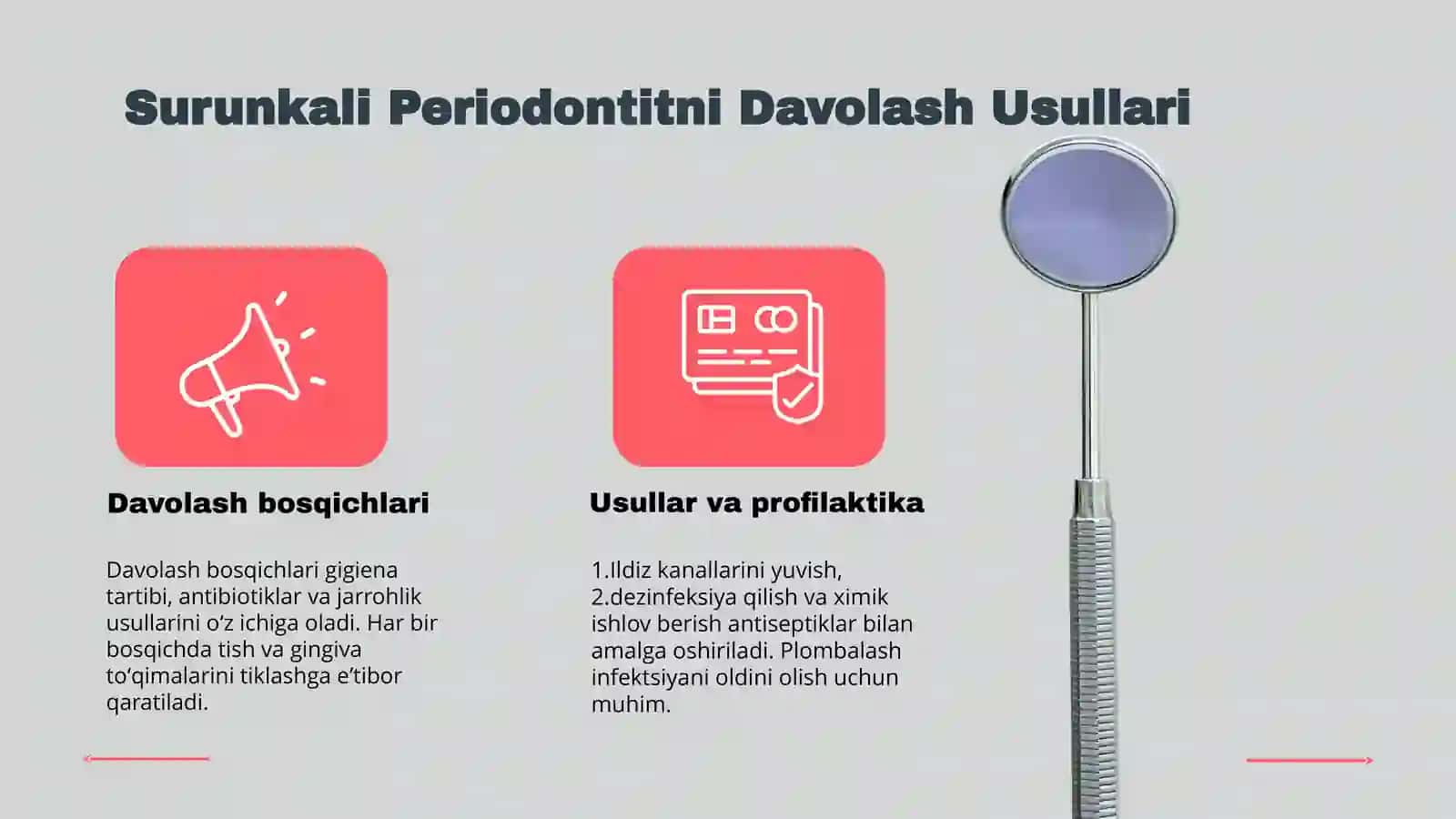 Surunkali periodontitlarni shakllanmagan sut va doimiy tishlarda davolash paytida va davolangandan soʻng sodir boʻlishi mumkin boʻlgan asoratlar 3