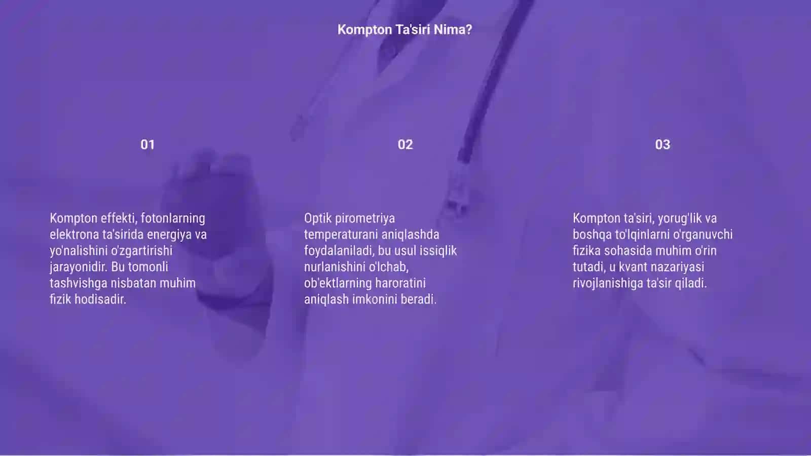 Kompton Effekti va Optik Pirometriya 3