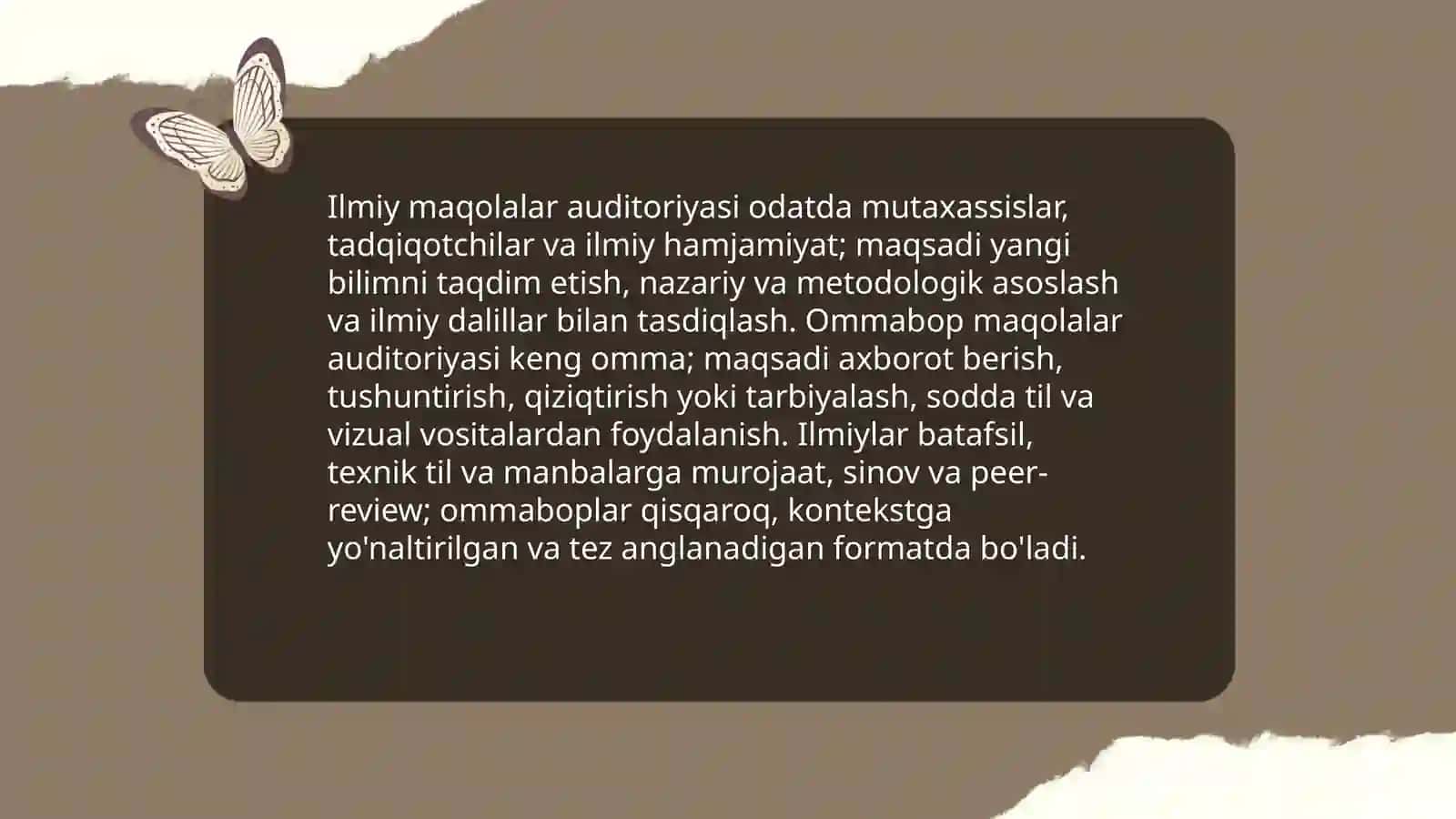 Ilmiy va ommabop maqolalarni qiyosiy tahlil qilish 3