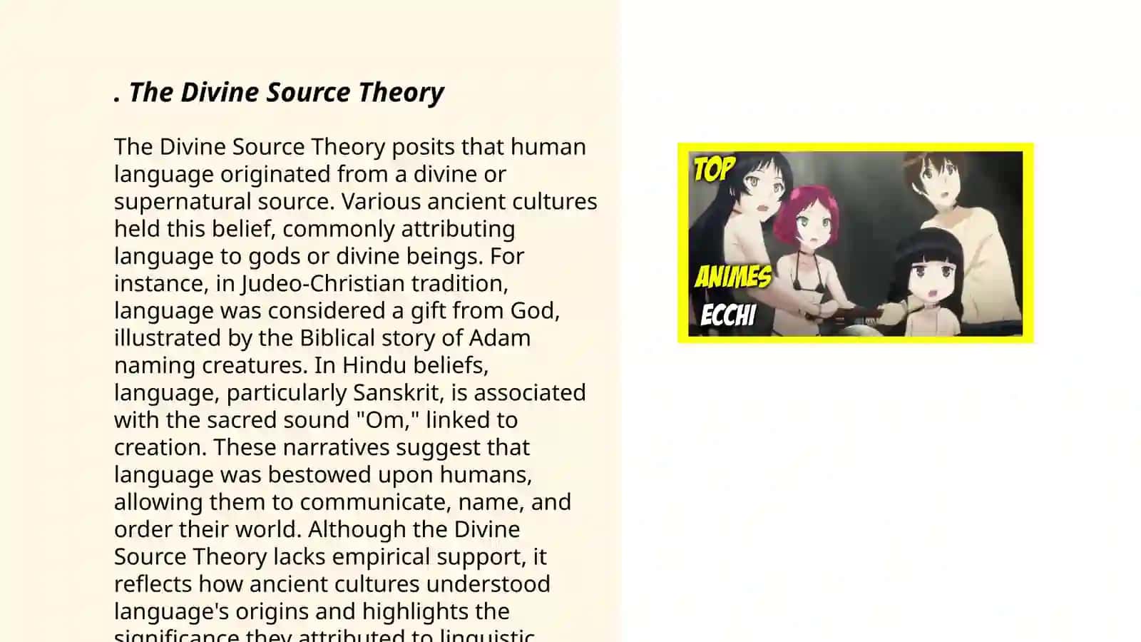 Theories of the Origin of Language 3
