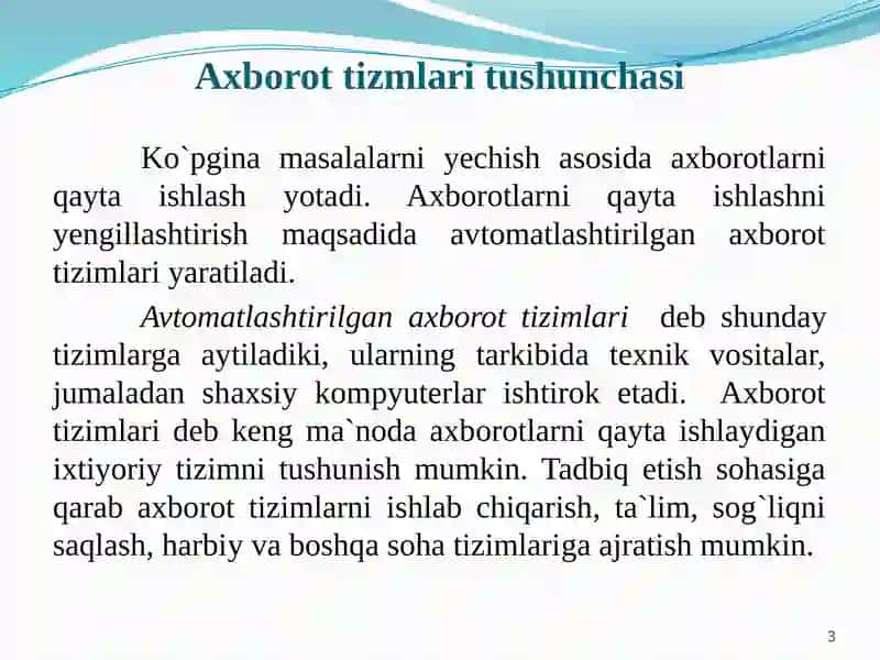 MA`LUMOTLAR BAZASI 3