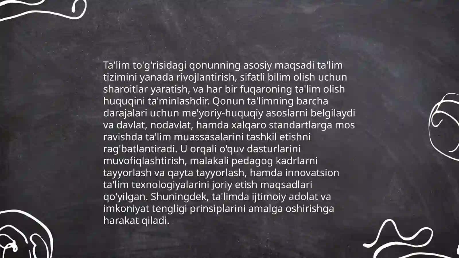 Ta'lim to'g'risidagi qonunivauning mohiyati 3