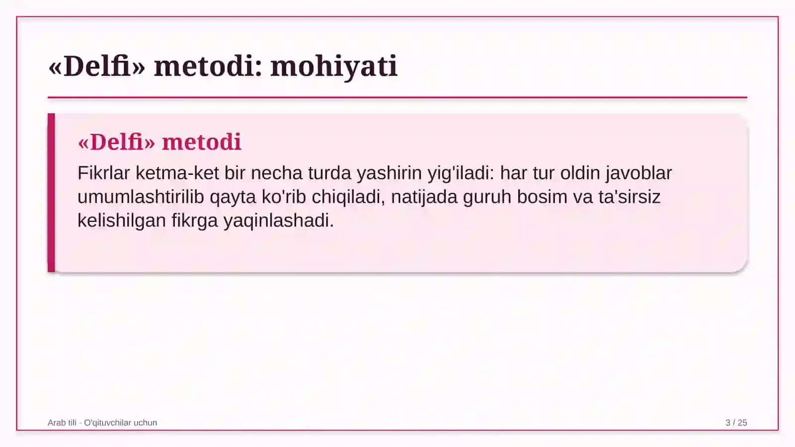 arab tili darslarida delfi metodidan foydalanish 1473 3