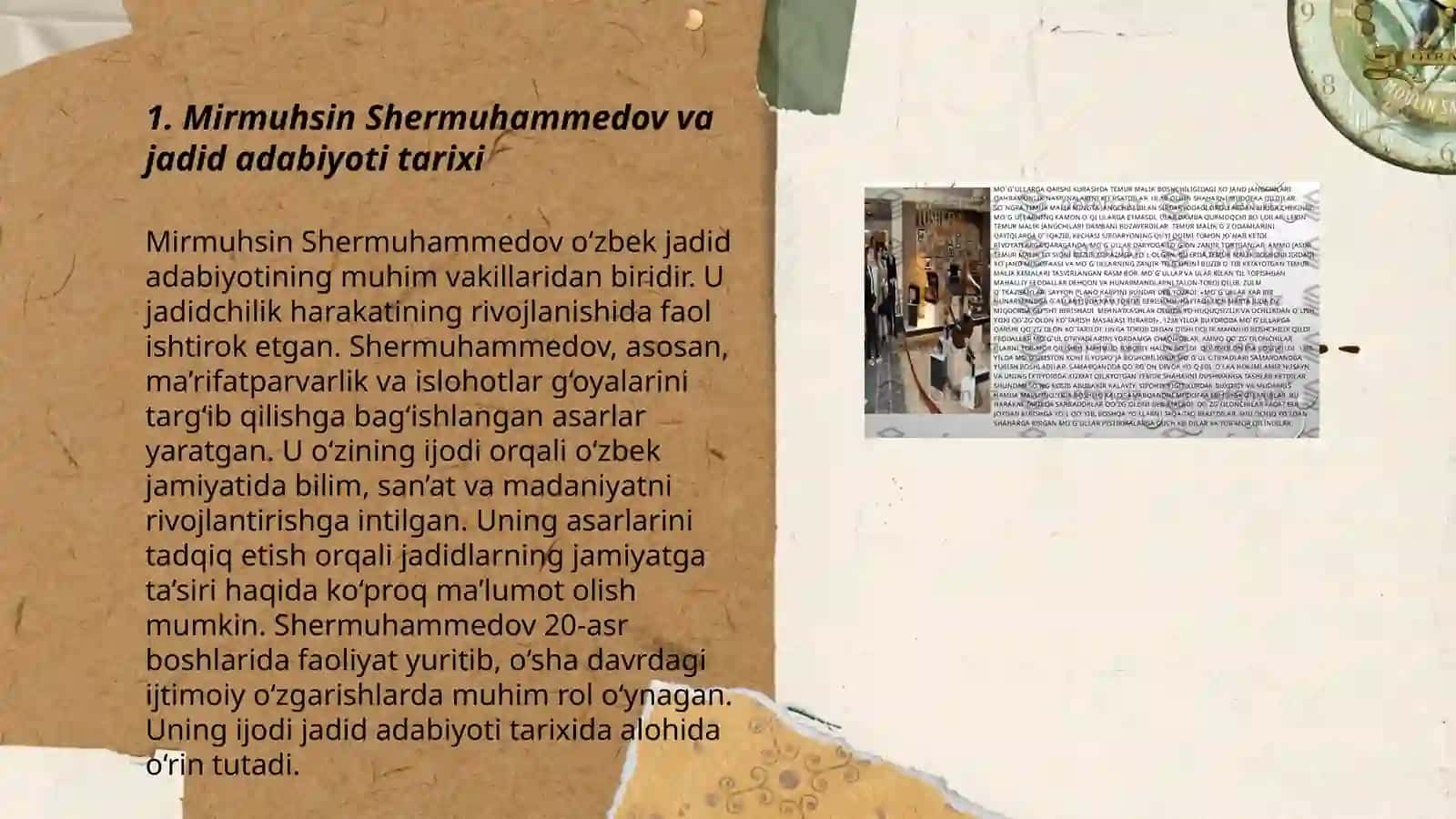 Mirmuhsin Shermuhammedovning òzbek jadid adabiyotida tutgan òrni 3