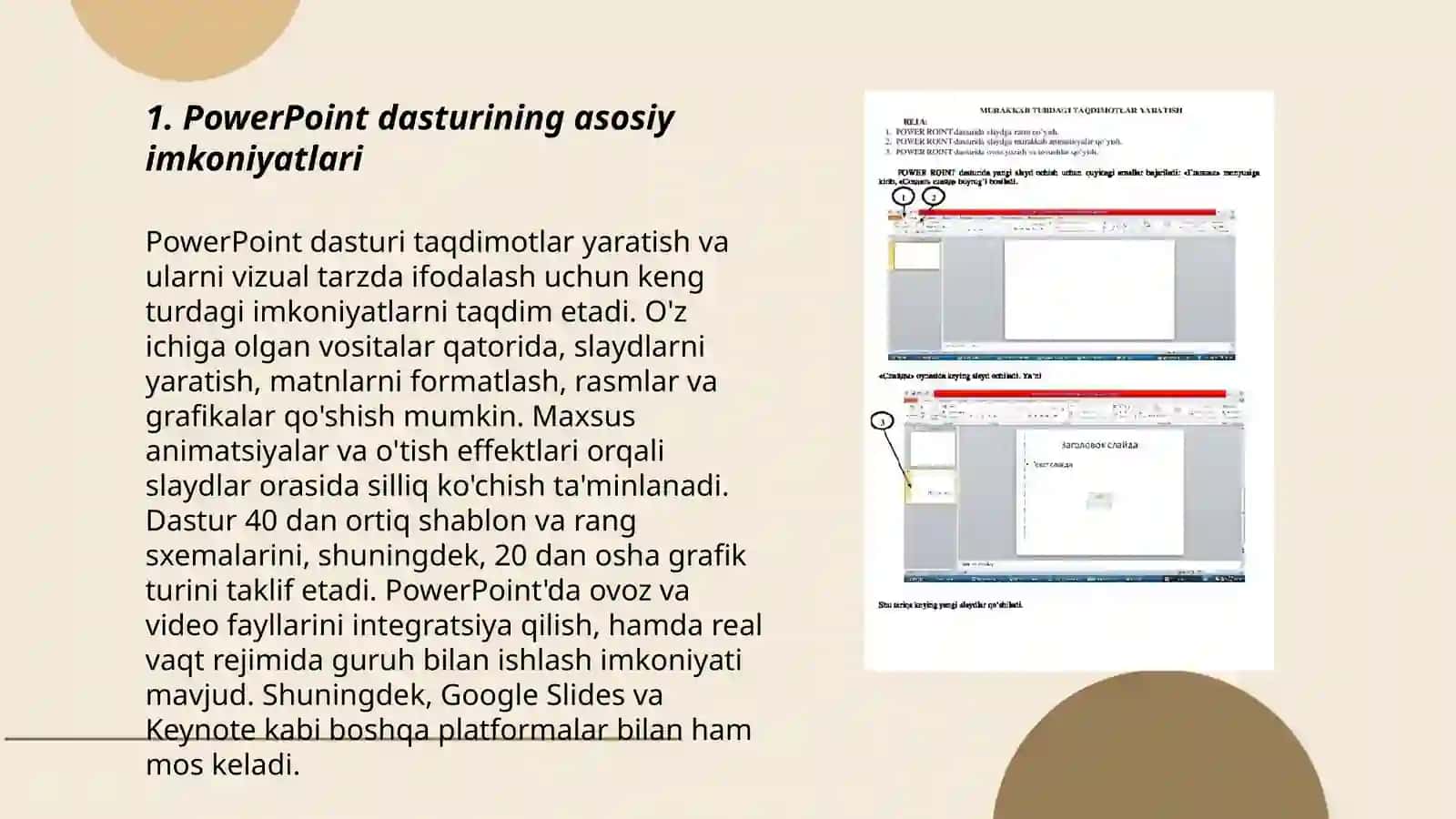 Microsoft Powerpoint dasturida taqdimotlar yaratish 3