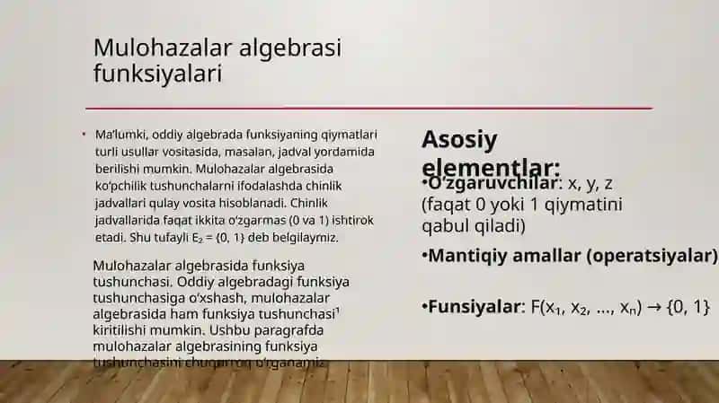 Bul algebrasi 3