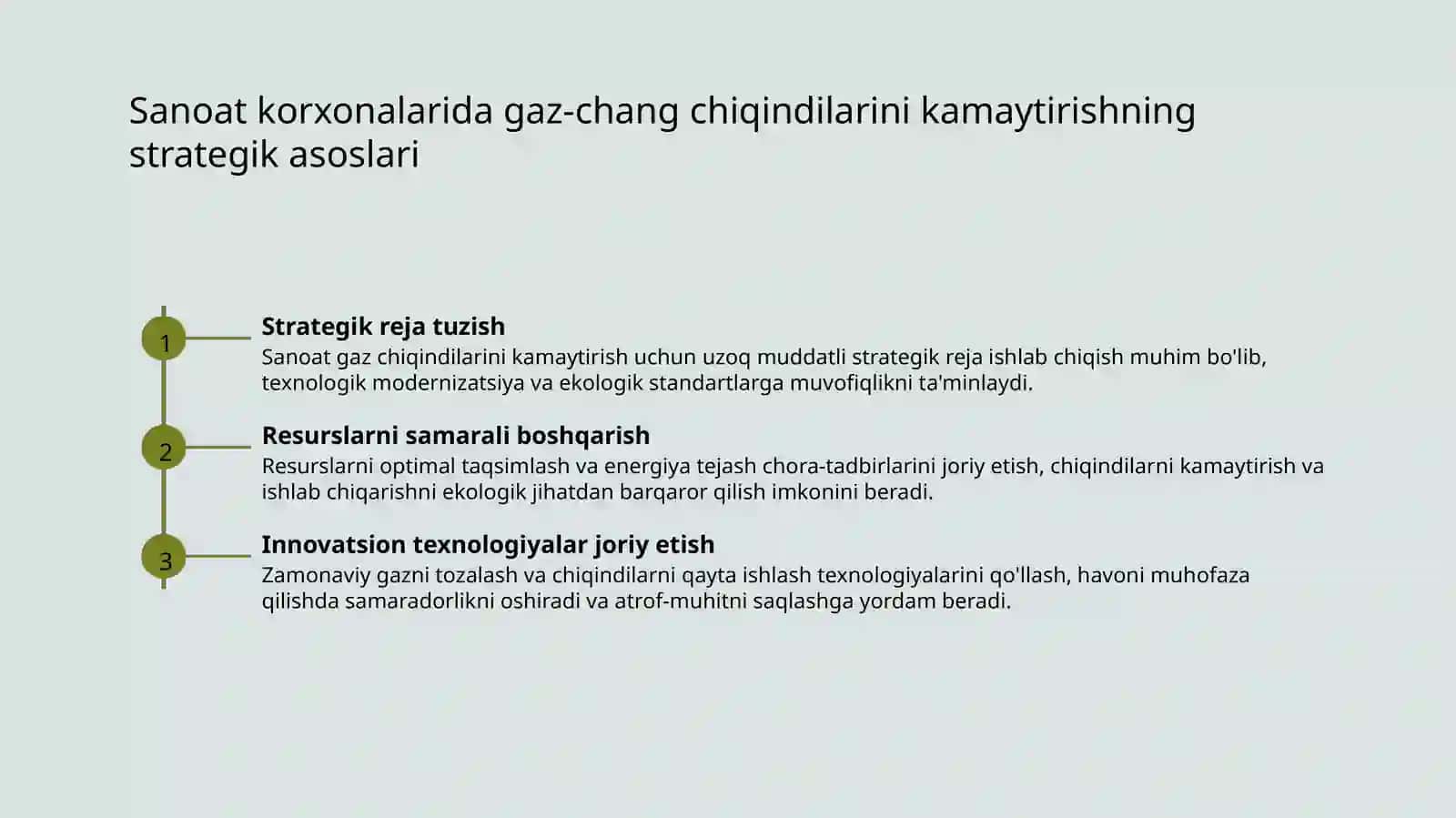 Atmosferaning sanoat korxonalarining gaz-chang chiqindilaridan muhofaza qilishning tashkiliy texnik, texnologik va sanitar-gigienik chora tadbirlari 3
