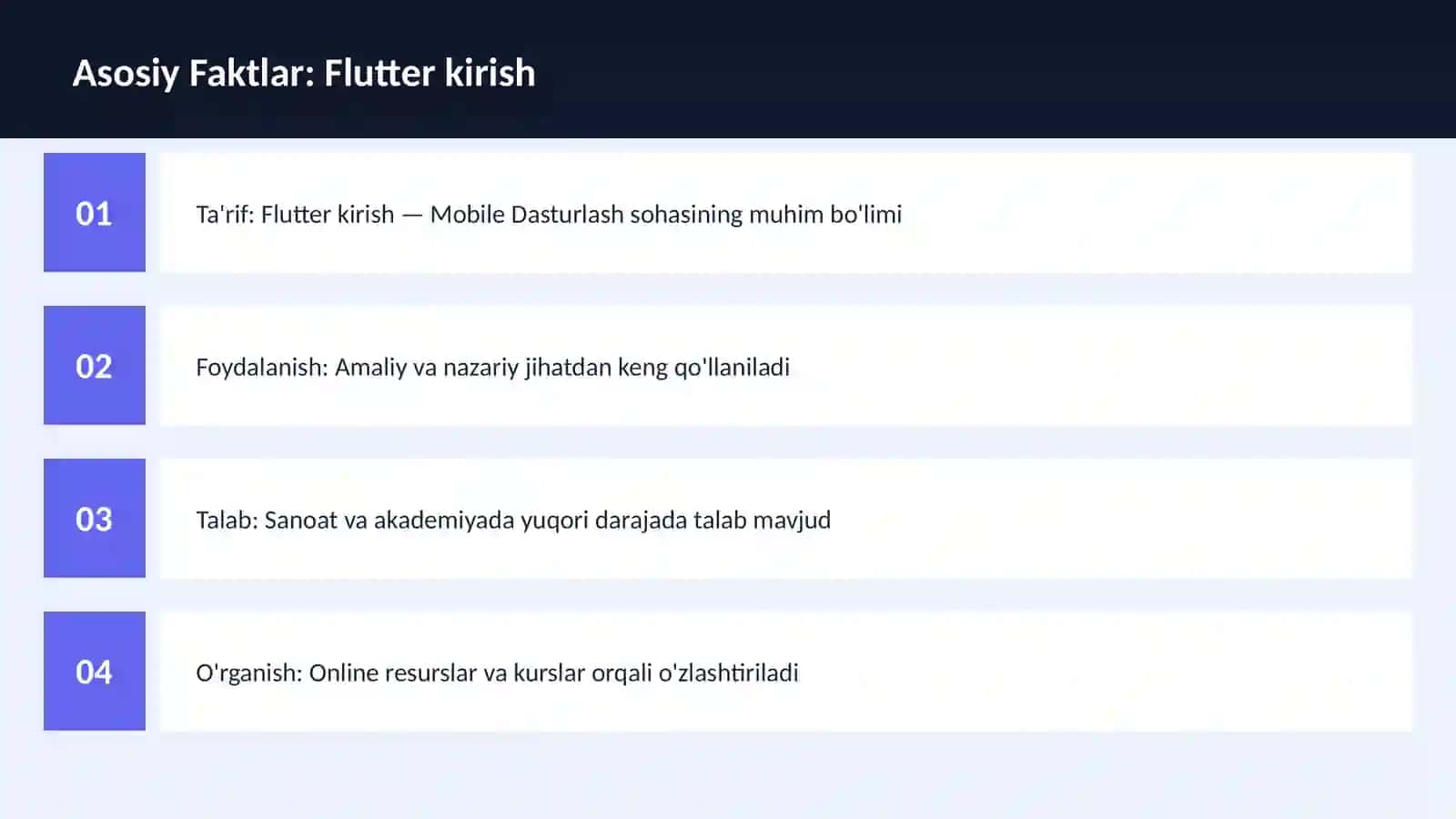 Flutter kirish 3
