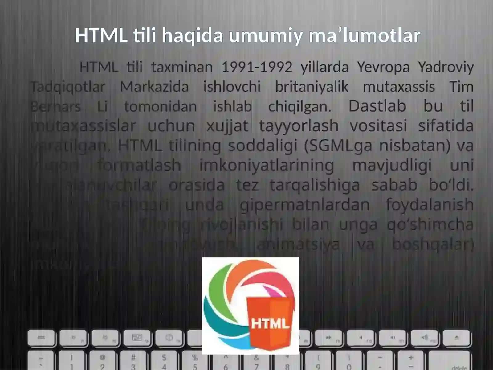 HTML tili va uning asosiy teglari 3