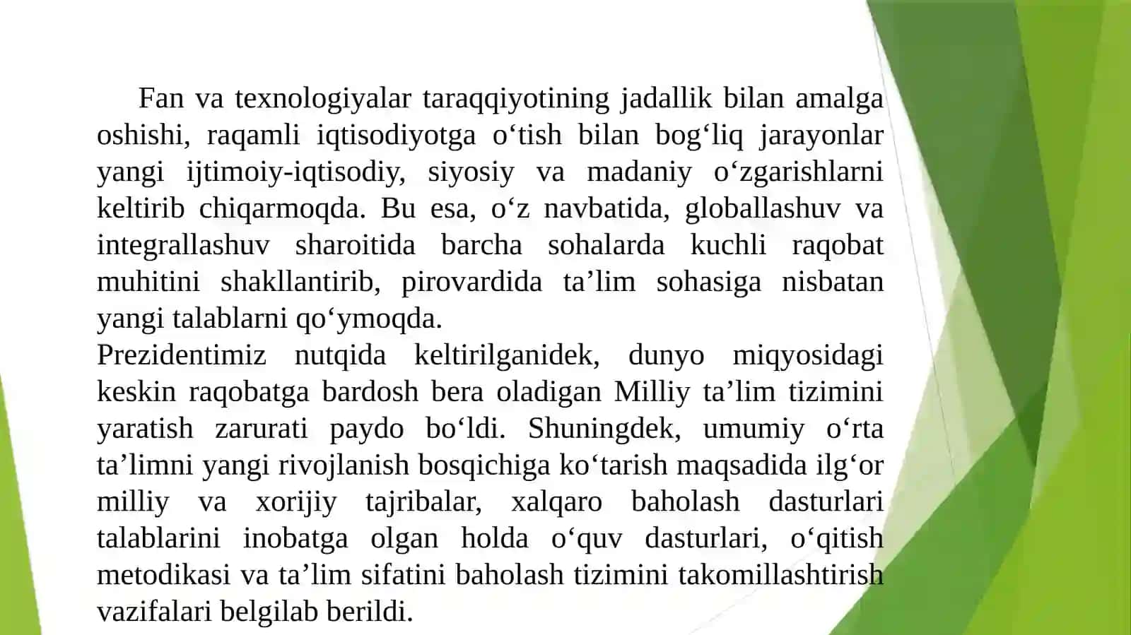Ona tilidan Davlat ta’lim standarti va milliy o‘quv dasturi mazmuni 3