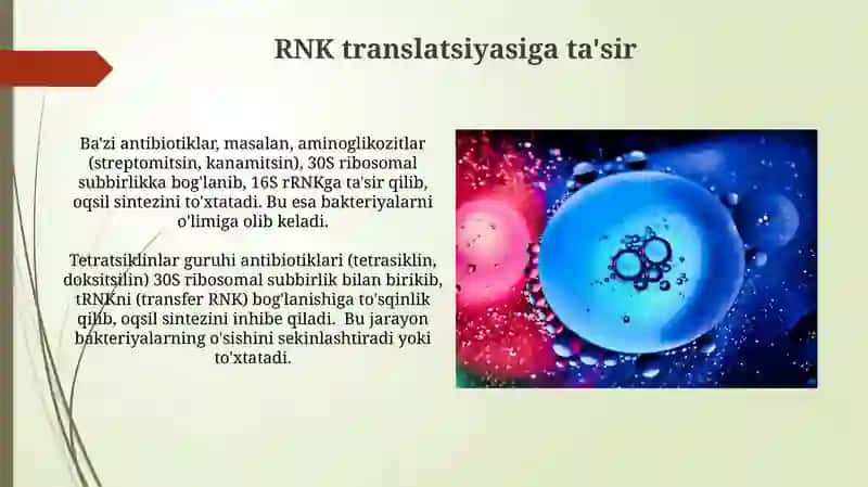 Antibakteriyalarning hujayra nuklein kislotalariga ta'sir mexanizmlari 3