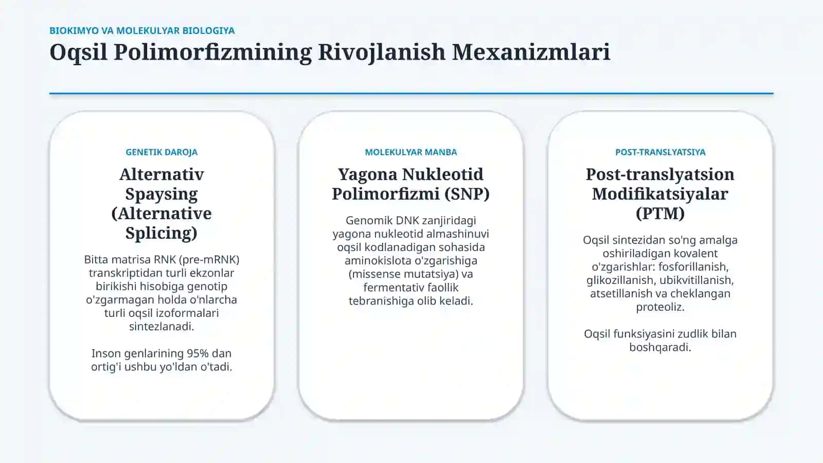 Oqsillarning ko‘p shaklliligi va proteinopatiyalar — 15 slayd 3