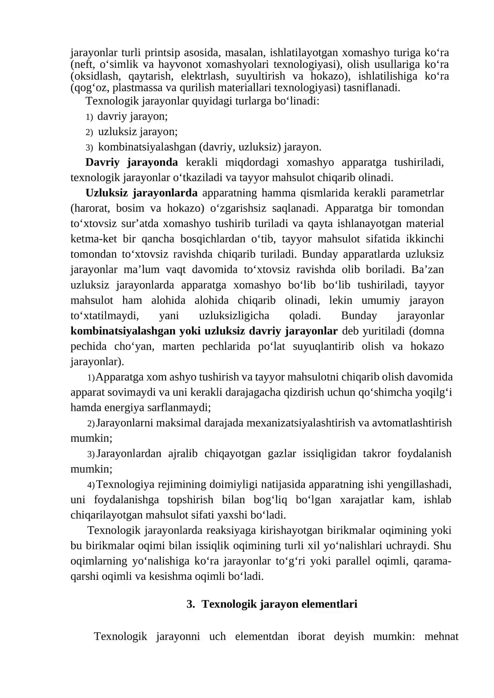 Texnologik jarayonlar va ularni xalq xo‘jaligi sanoat korxonalaridagi axamiyati. To`qimachilik sanoati 3
