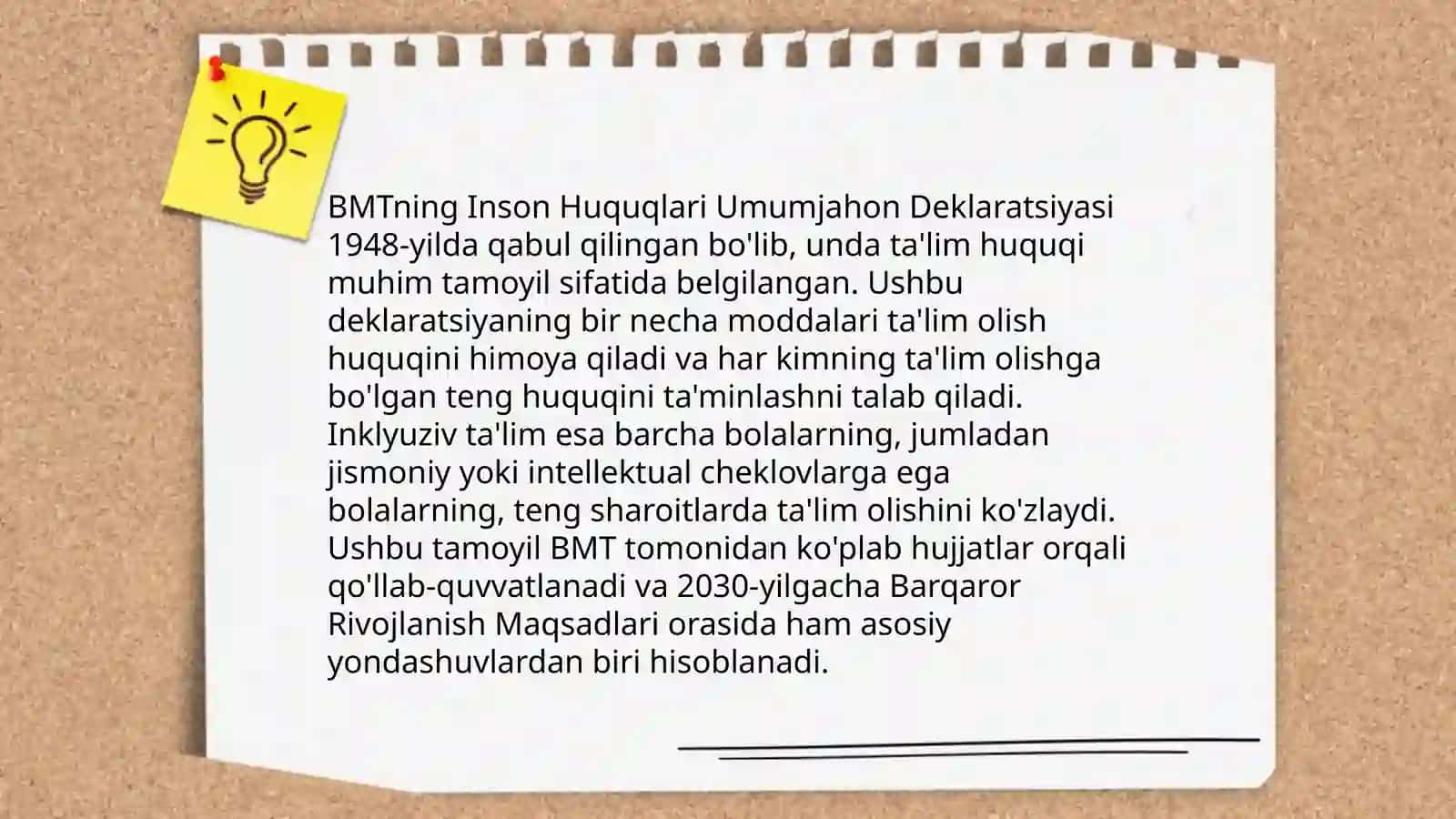 Inklyuziv taʼlimning huquqiy asoslarini xalqaro hujjatlarda tahlil qilish 3