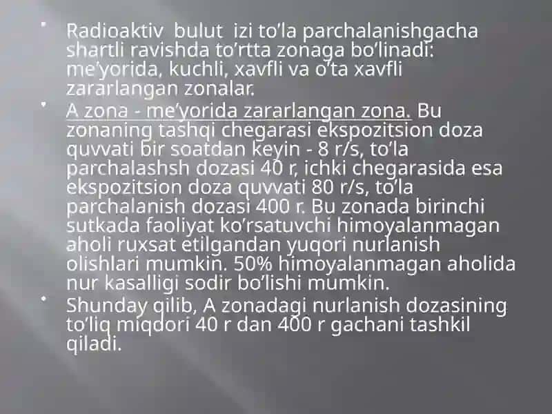 Rаdiоаktiv bulut izi tо’lа pаrchаlаnish 3