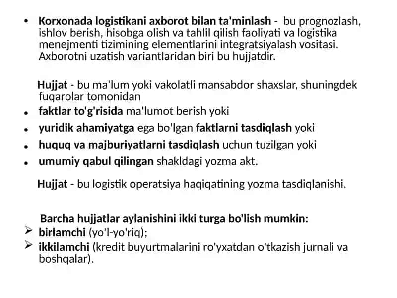 LOGISTIK AXBOROT TIZIMLARI 3
