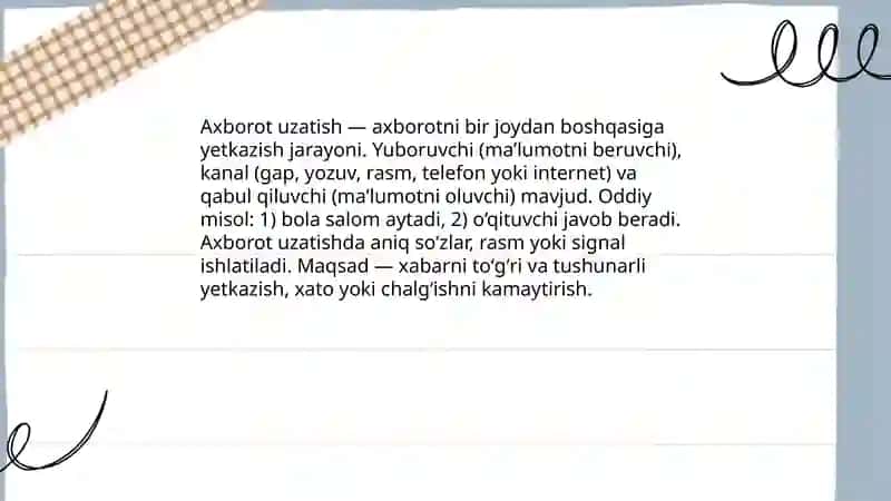 Axborot uzatish 3