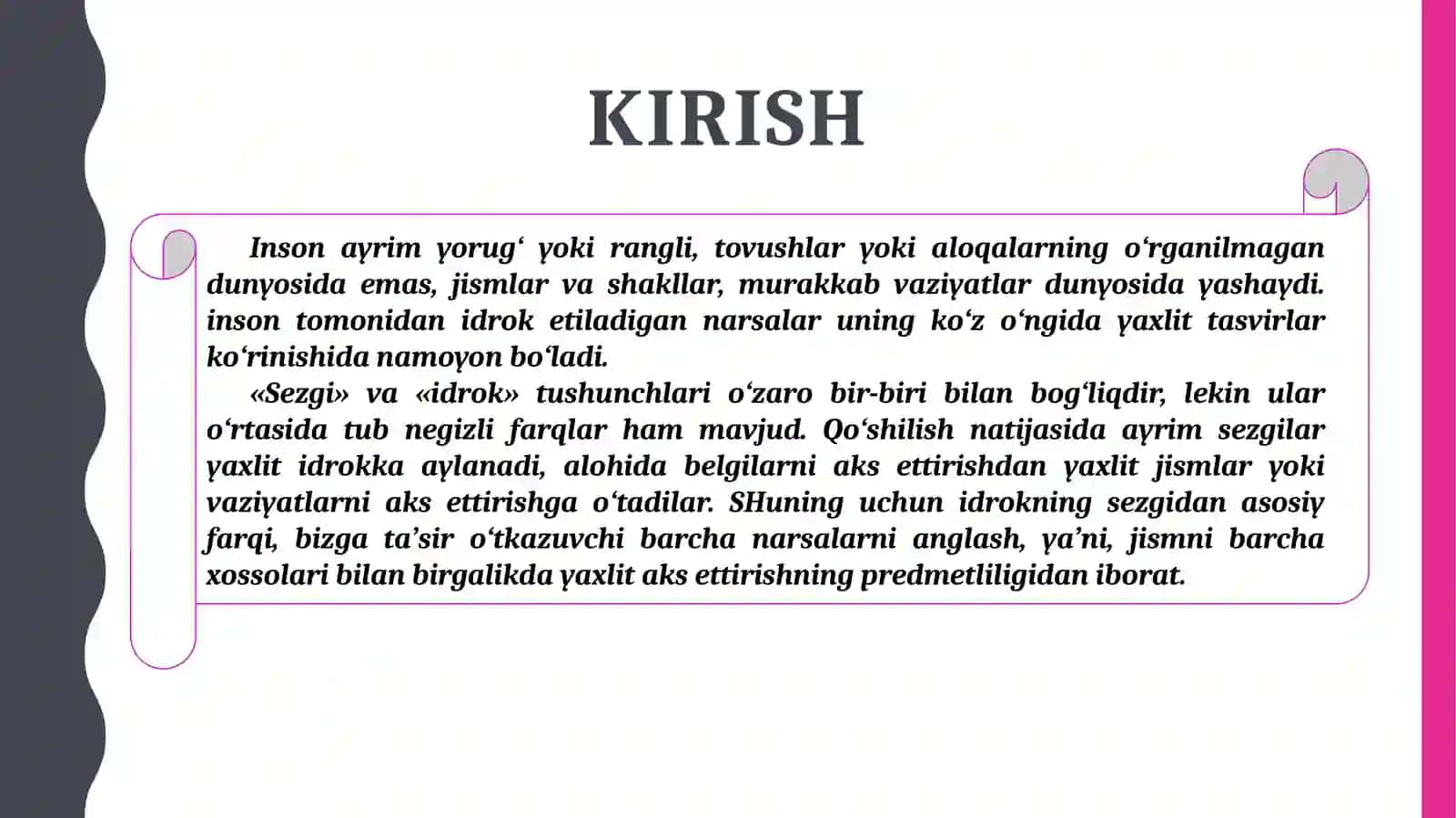 Idrok va uning qonuniyatlari 3