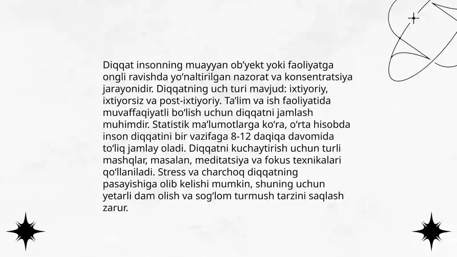 Diqqat haqida tushuncha va uning nerv-fiziologik asoslari 3