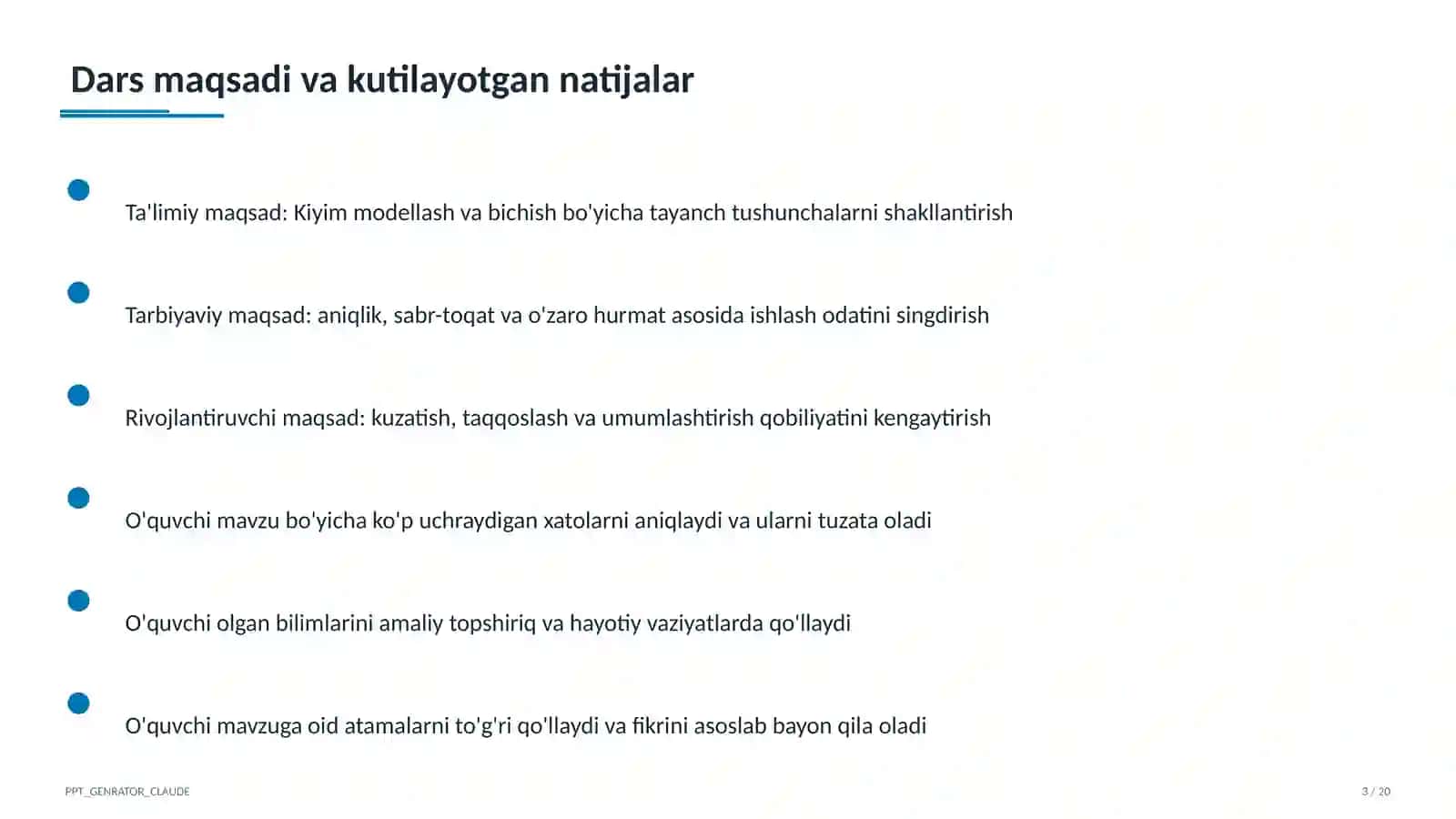 Kiyim modellash va bichish (7-sinf) 3