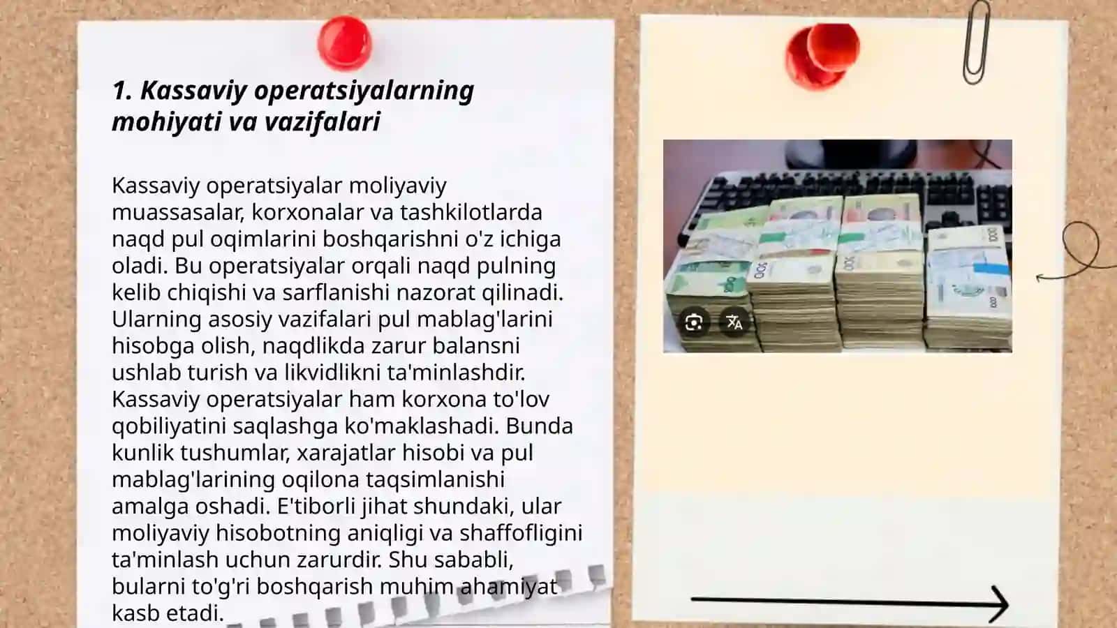 Kassaviy operatsiyalarning mohiyati va vazifalari 3