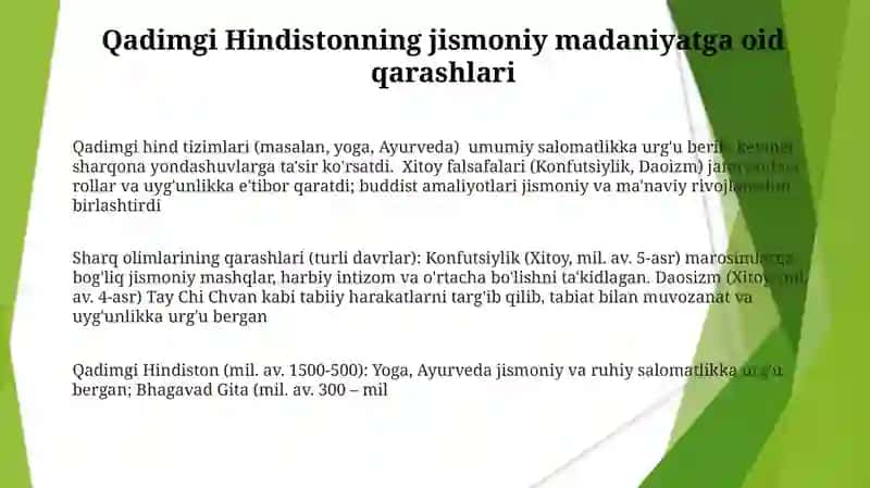 Sharq olimlarining jismoniy tarbiya haqidagi qarashlari 3