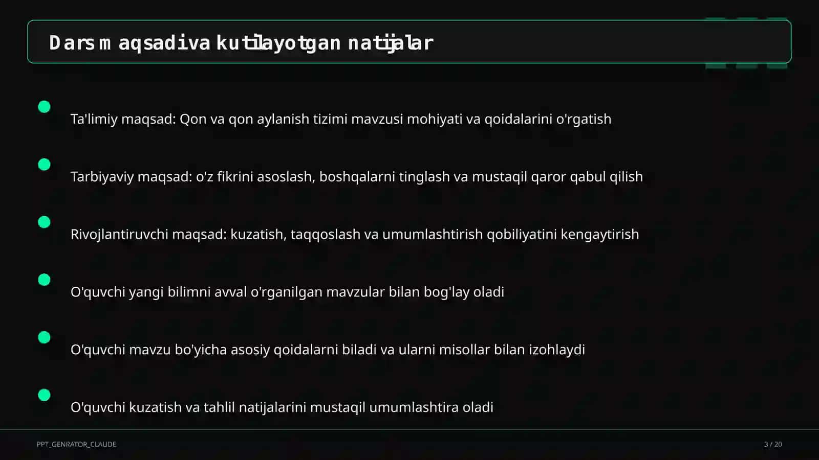 Qon va qon aylanish tizimi (8-sinf) 3