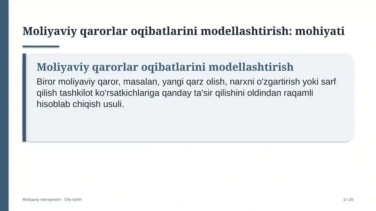 Bog'dorchilikda moliyaviy qarorlar oqibatlarini modellashtirish 3