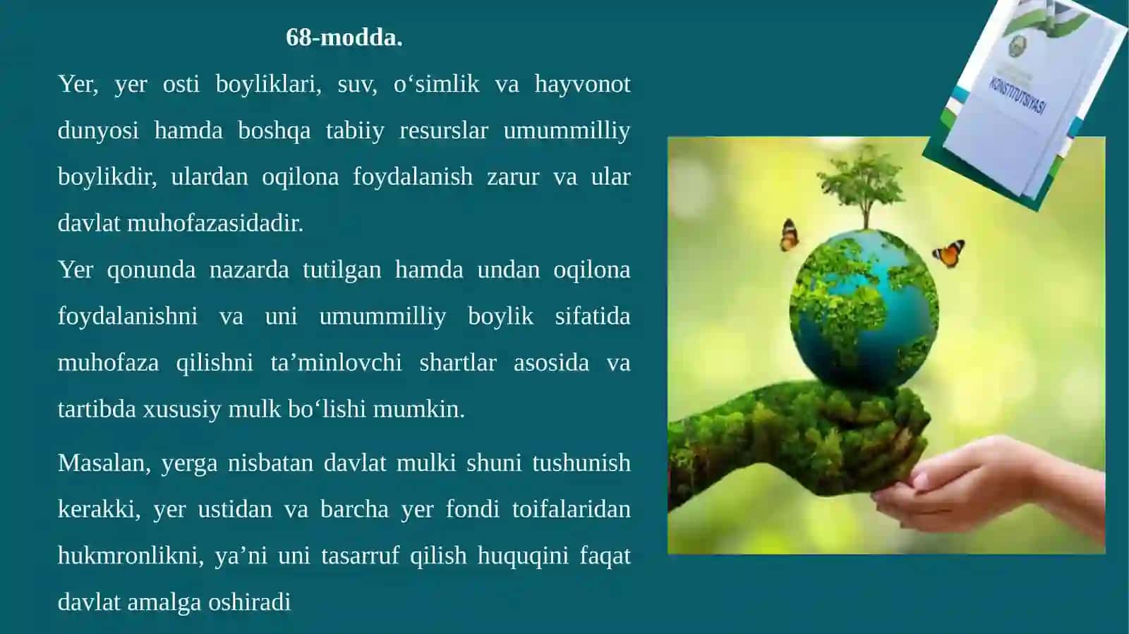 TABIIY RESURSLARGA NISBATAN MULK HUQUQI 3