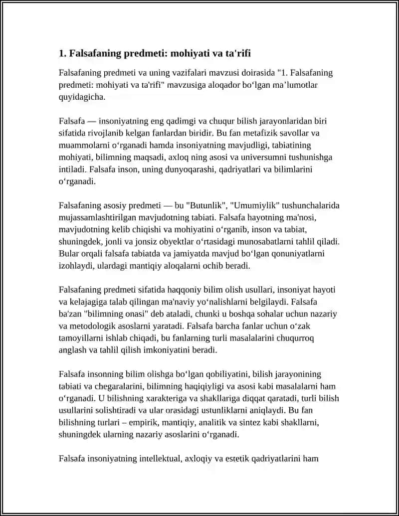 FALSAFANING PREDMETI VA UNING VAZIFALARI 3