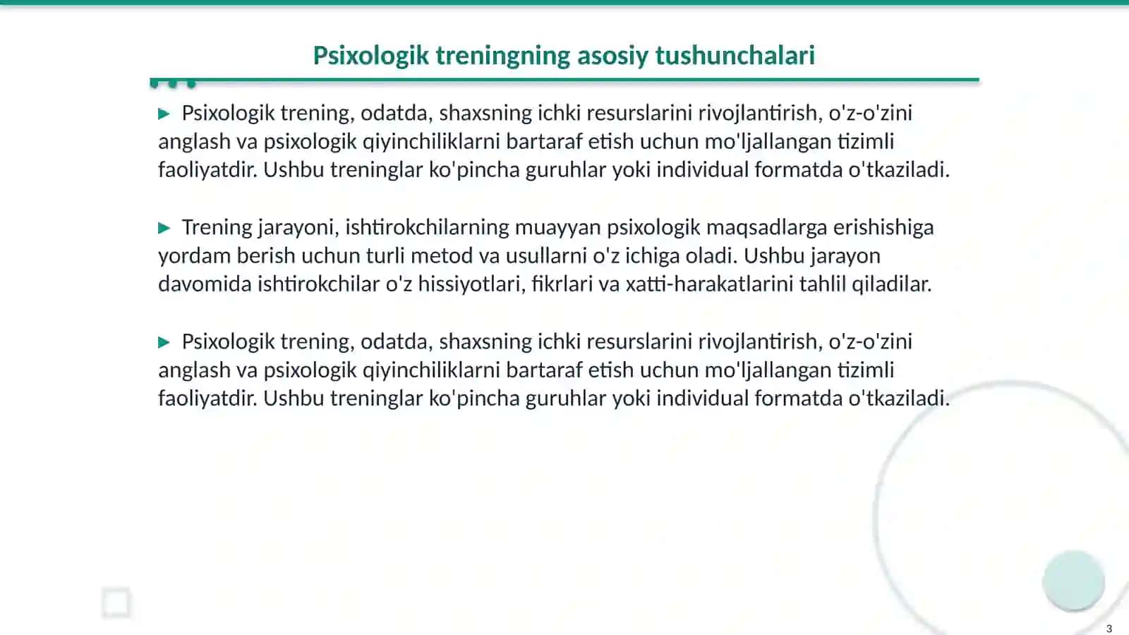 Psixologik trening xaqida umumiy tushuncha 3